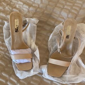 Size 9 brand new Galia block heels beige color from showmeyourmumu